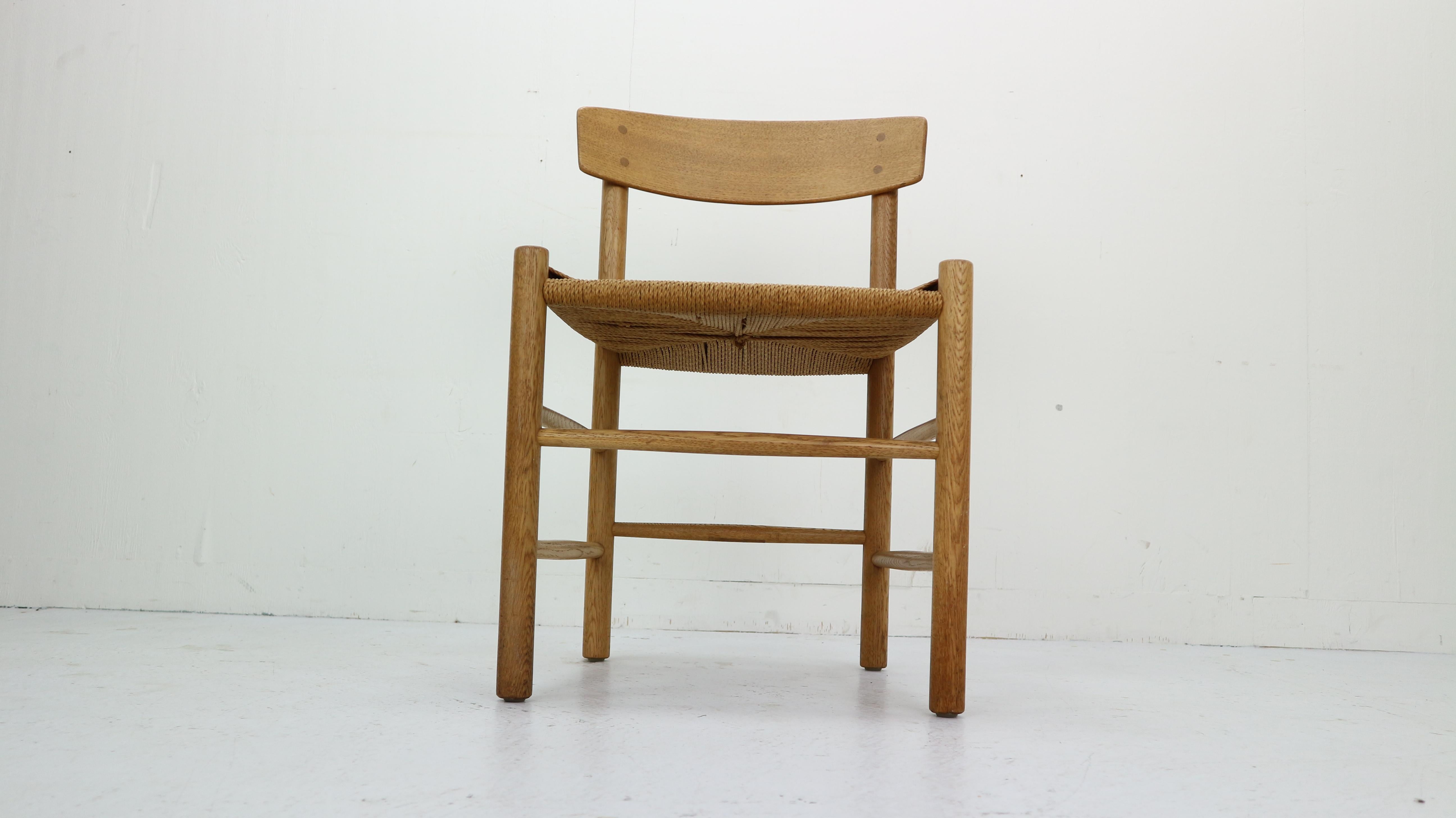 Scandinavian Modern Danish Oak J39 Chair by Borge Mogensen