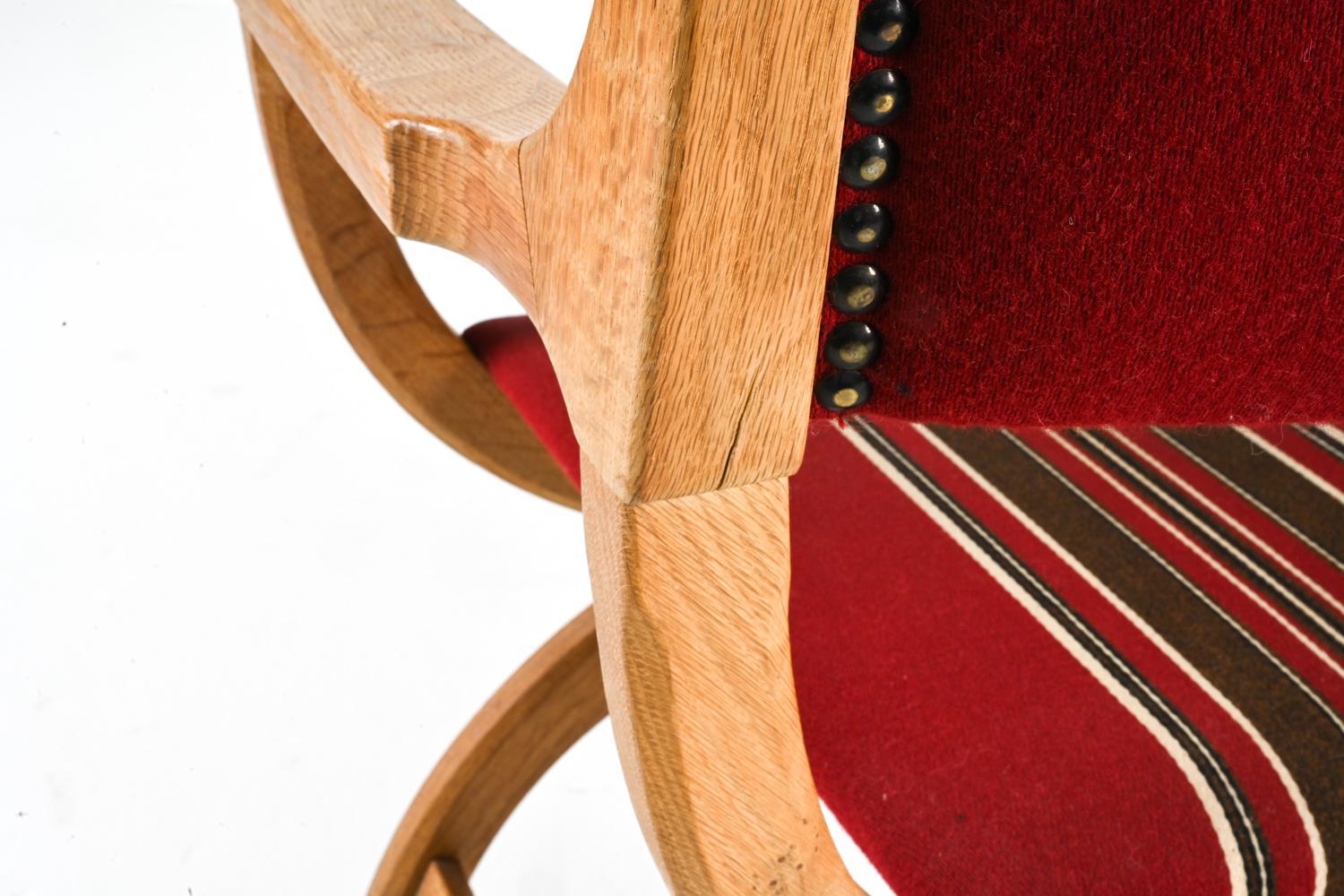 Danish Oak 'Kurul' Armchair By Henry 'Henning' Kjaernulf Circa 1970's 12