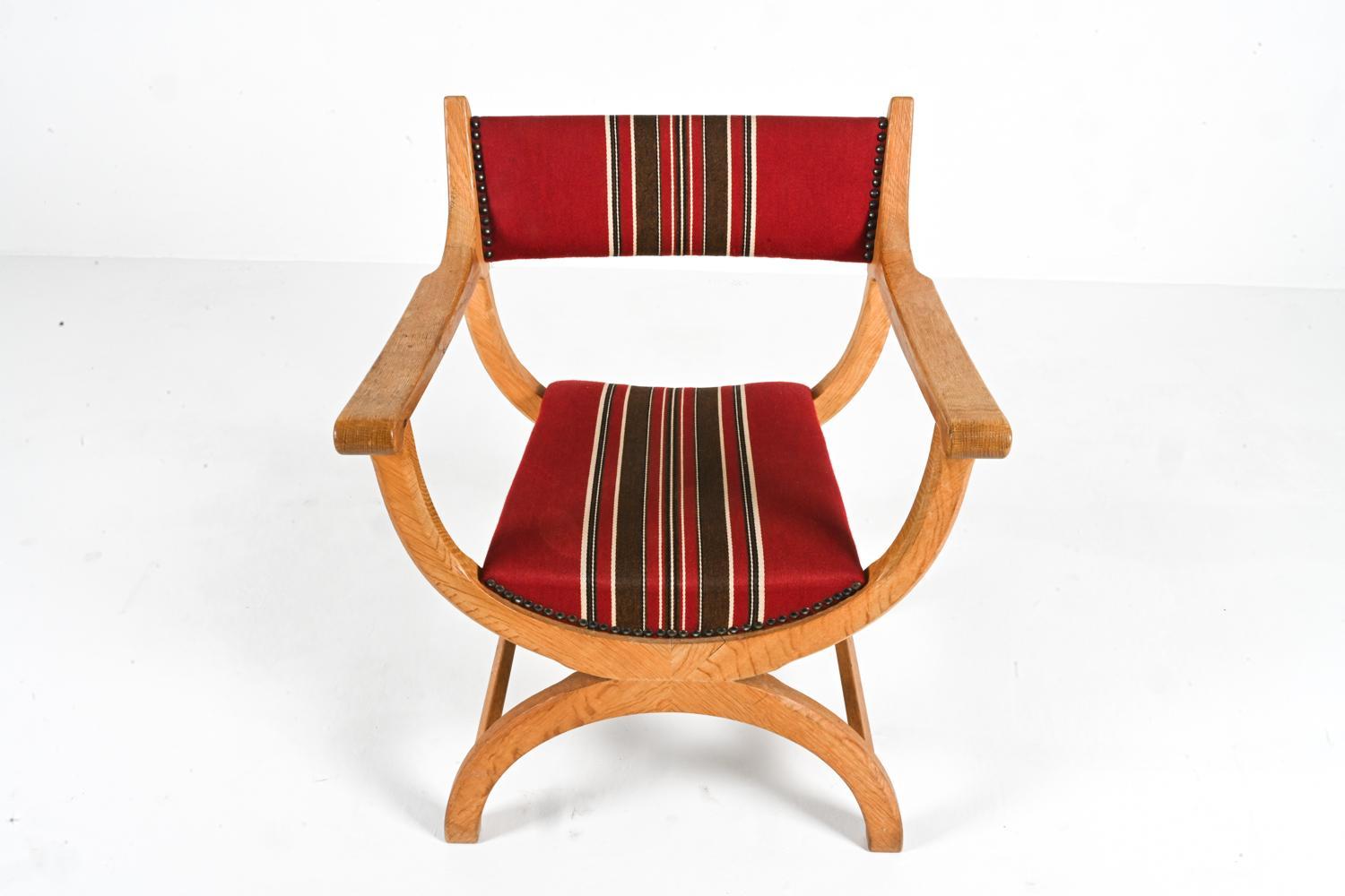 Danish Oak 'Kurul' Armchair By Henry 'Henning' Kjaernulf Circa 1970's In Good Condition In Norwalk, CT