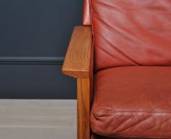 Danish Oak & Leather Sofa