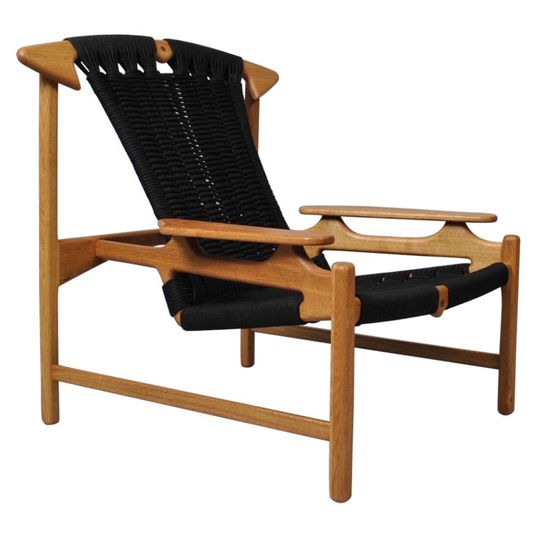 Danish Oak Lounge Chair Handcrafted Martin Godsk For Sale At 1stdibs