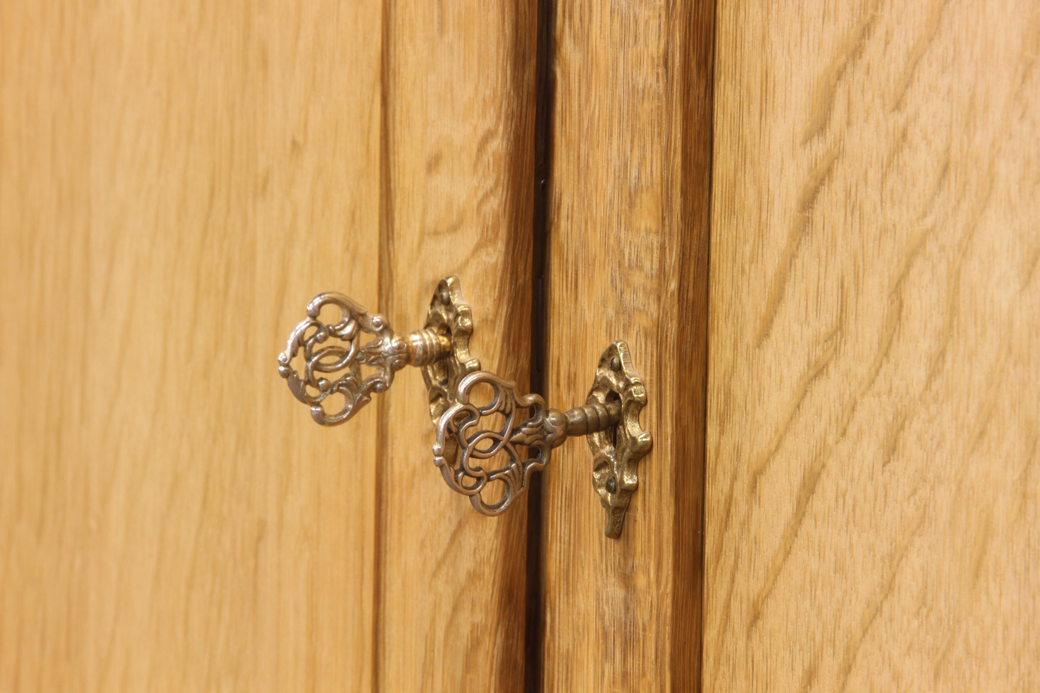 Danish Oak Low Cabinet, Sideboard in the style of Henning Kjærnulf, 1970s For Sale 8