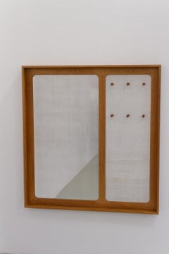 Danish Oak Mirror Wardrobe Model 600 by Aksel Kjersgaard, 1960s.