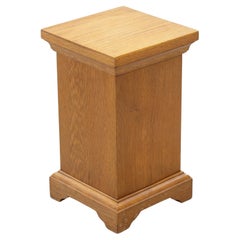 Piedestal ou table d'appoint en chêne danois , 1940-50s pour exposition ou sculptures