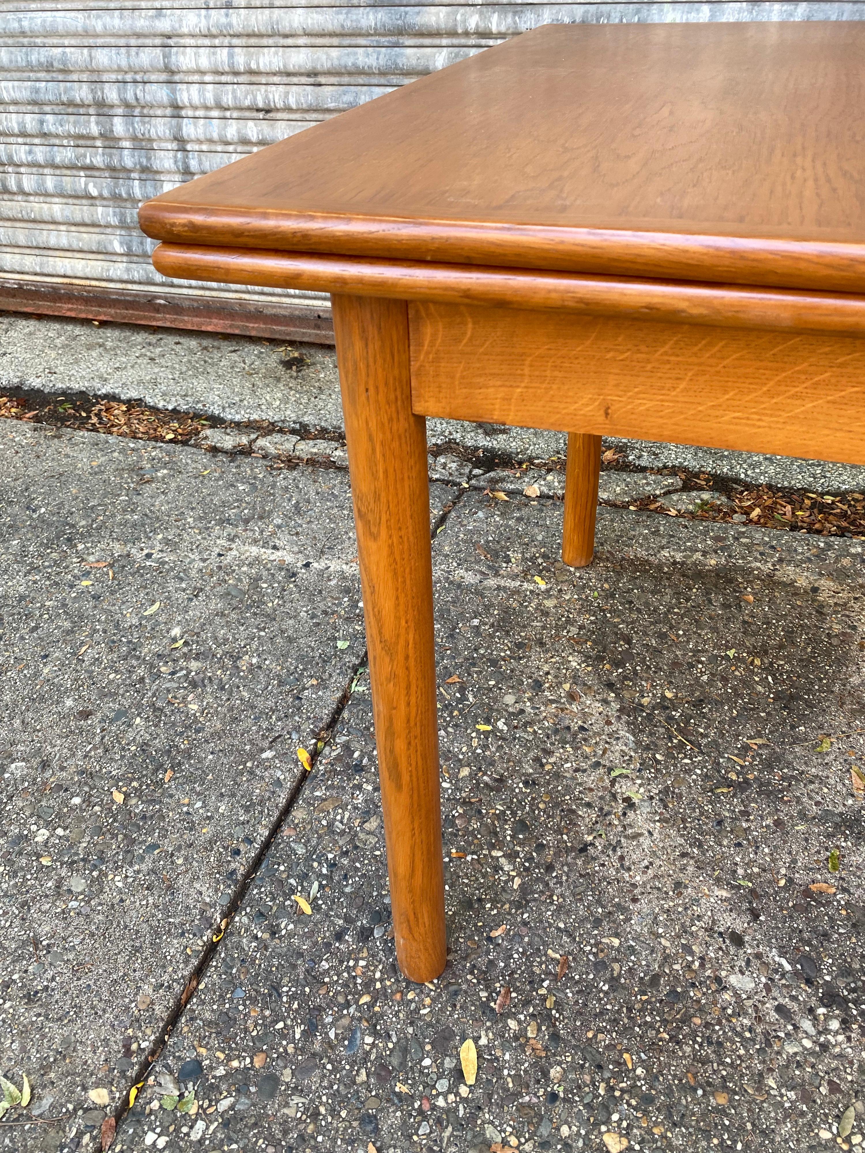 Danish Oak Refractory Dining Table In Good Condition In Philadelphia, PA