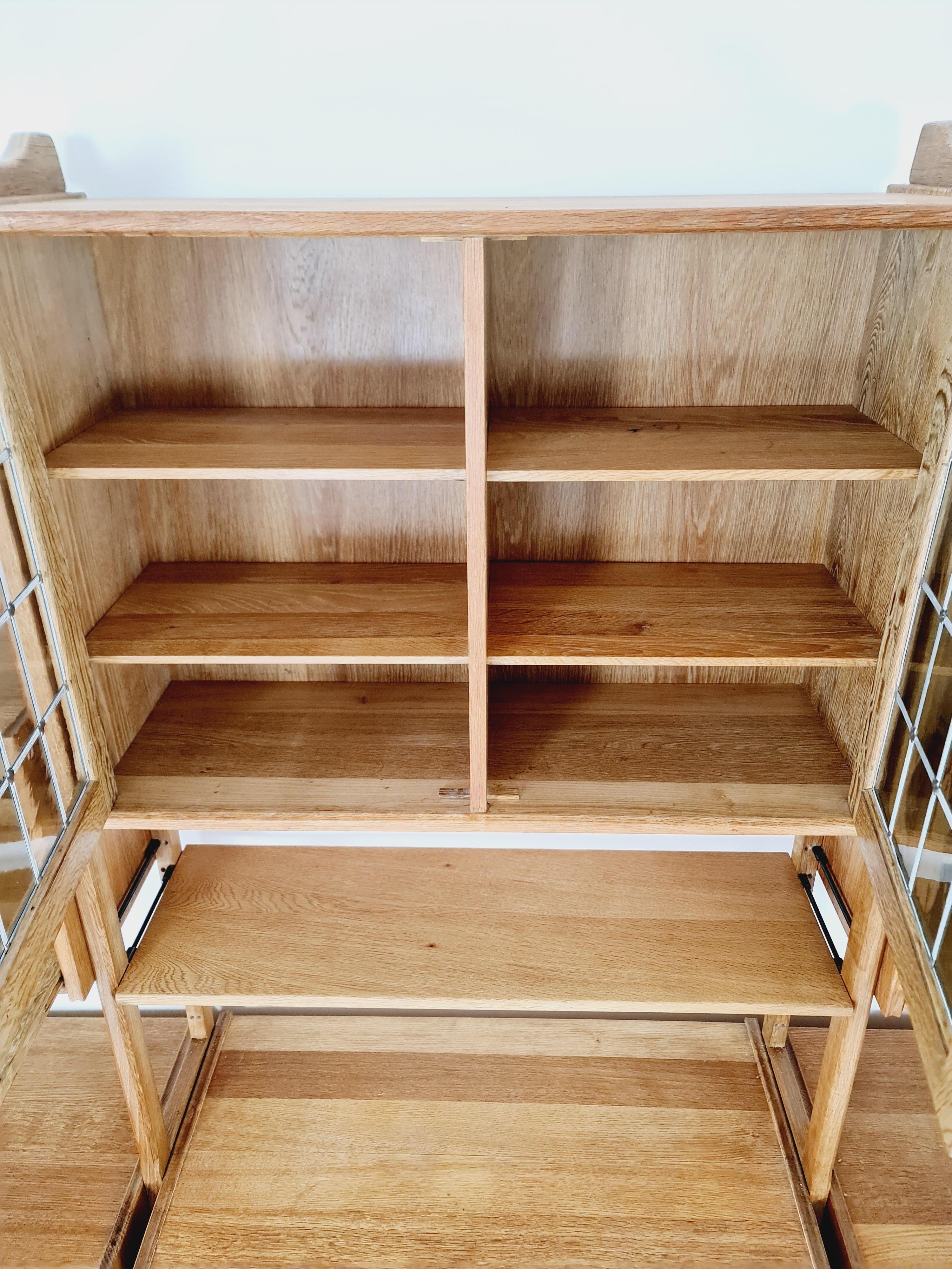 Danish oak room divider modular library bookcase shelf-system by Henning Kjærnul For Sale 1