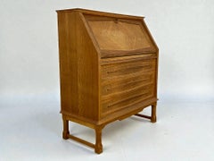 Danish Oak Secretary Desk, in style of Henning Kjærnulf, 1960s