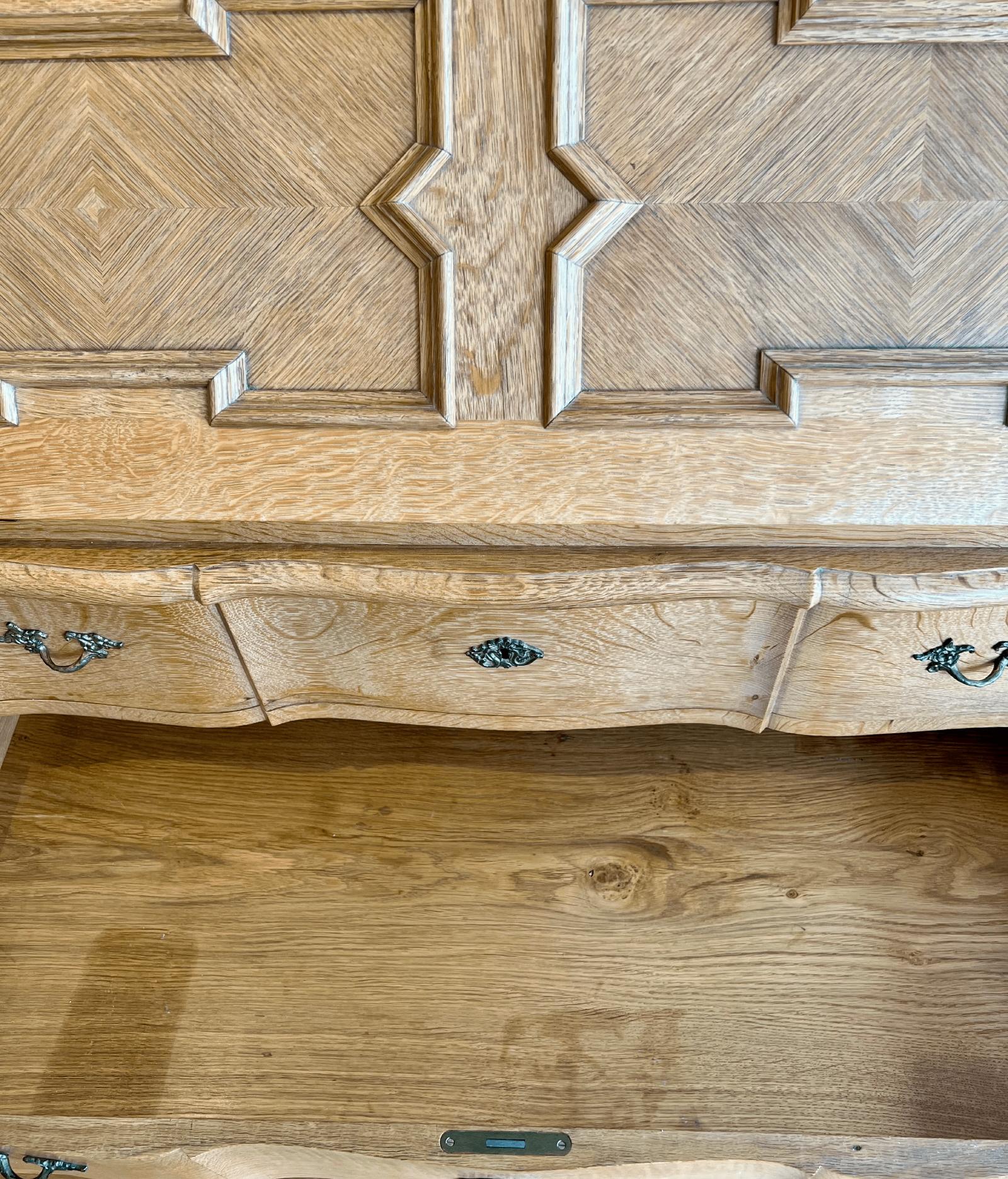 XX secolo Segreteria a ribalta in Oak con intarsi alla maniera di Kjaernulf in vendita