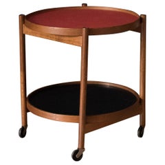 Danish Oak Serving Bar Cart by Hans Bolling