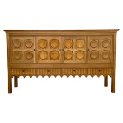 Dänisches Eichen-Sideboard von Henning Kjærnulf, Nyrup Møbelfabrik, Brutalismus, 1960er Jahre