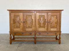 Danish Oak Sideboard by Henning Kjærnulf, Sculptural Design, 1960s
