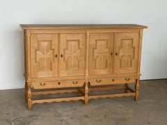 Danish Oak Sideboard by Henning Kjærnulf, Sculptural Design, 1960s