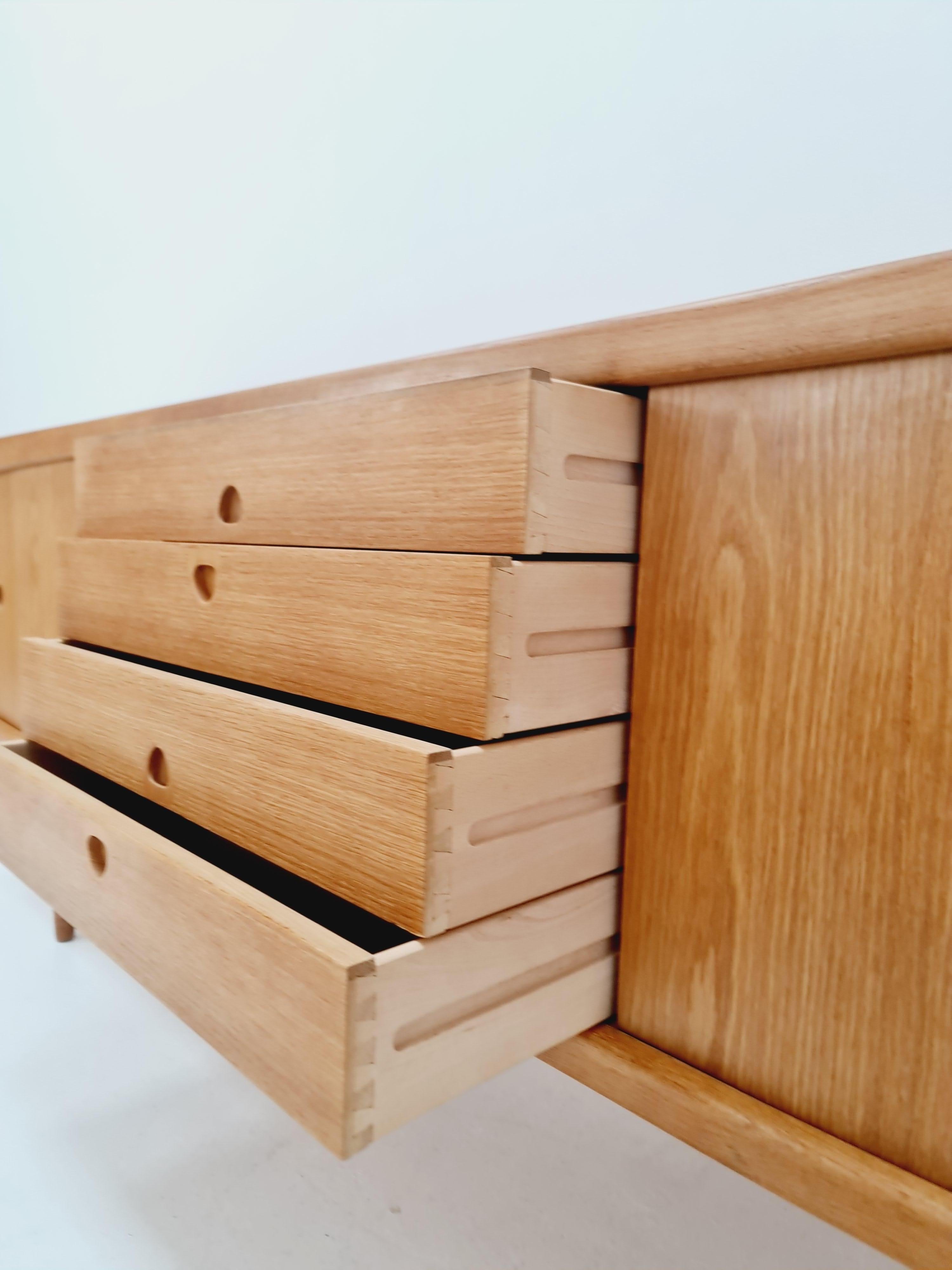 Danish Oak Sideboard by H.W Klein for Bramin, 1960s For Sale 5