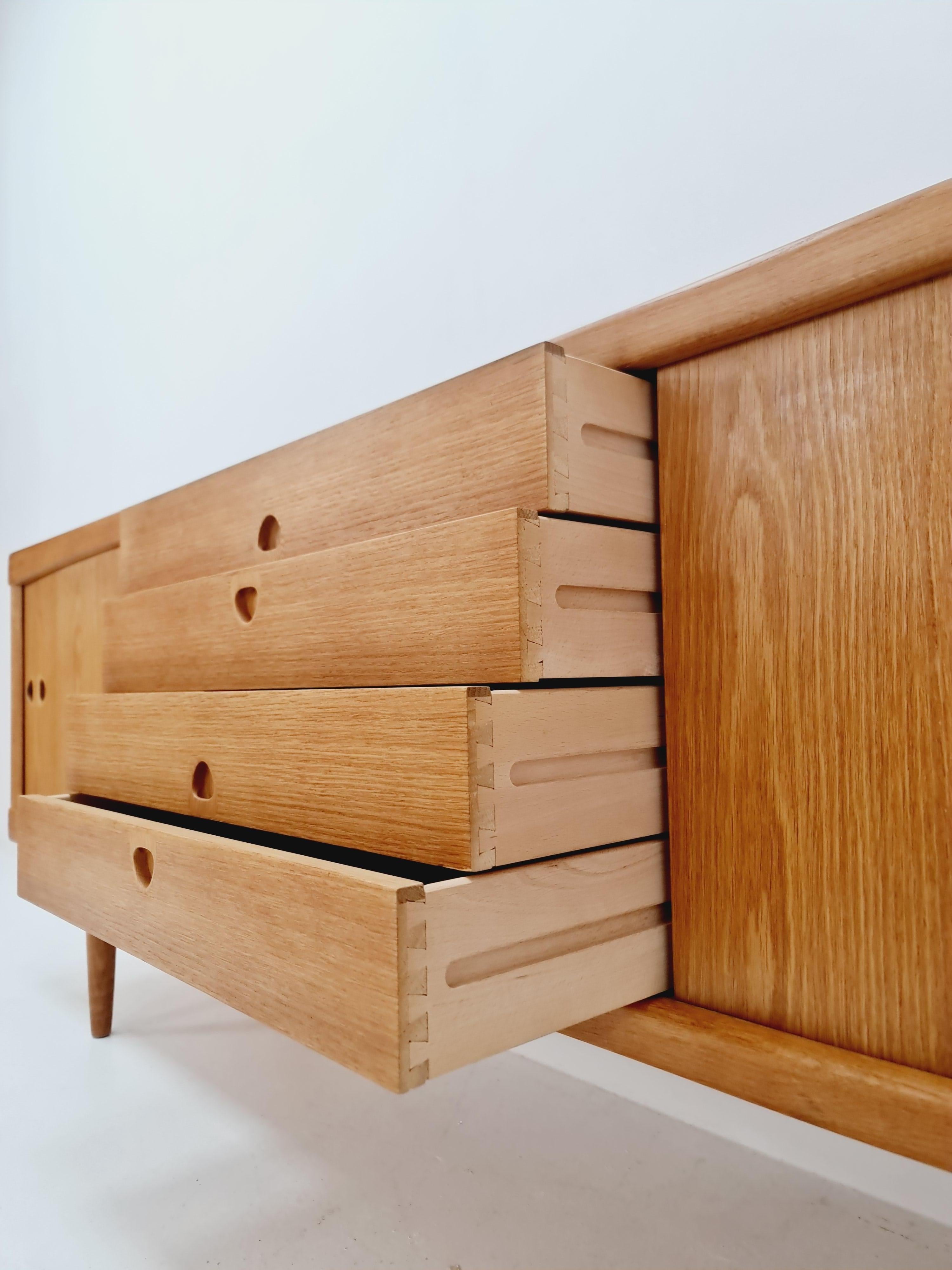 Danish Oak Sideboard by H.W Klein for Bramin, 1960s For Sale 6