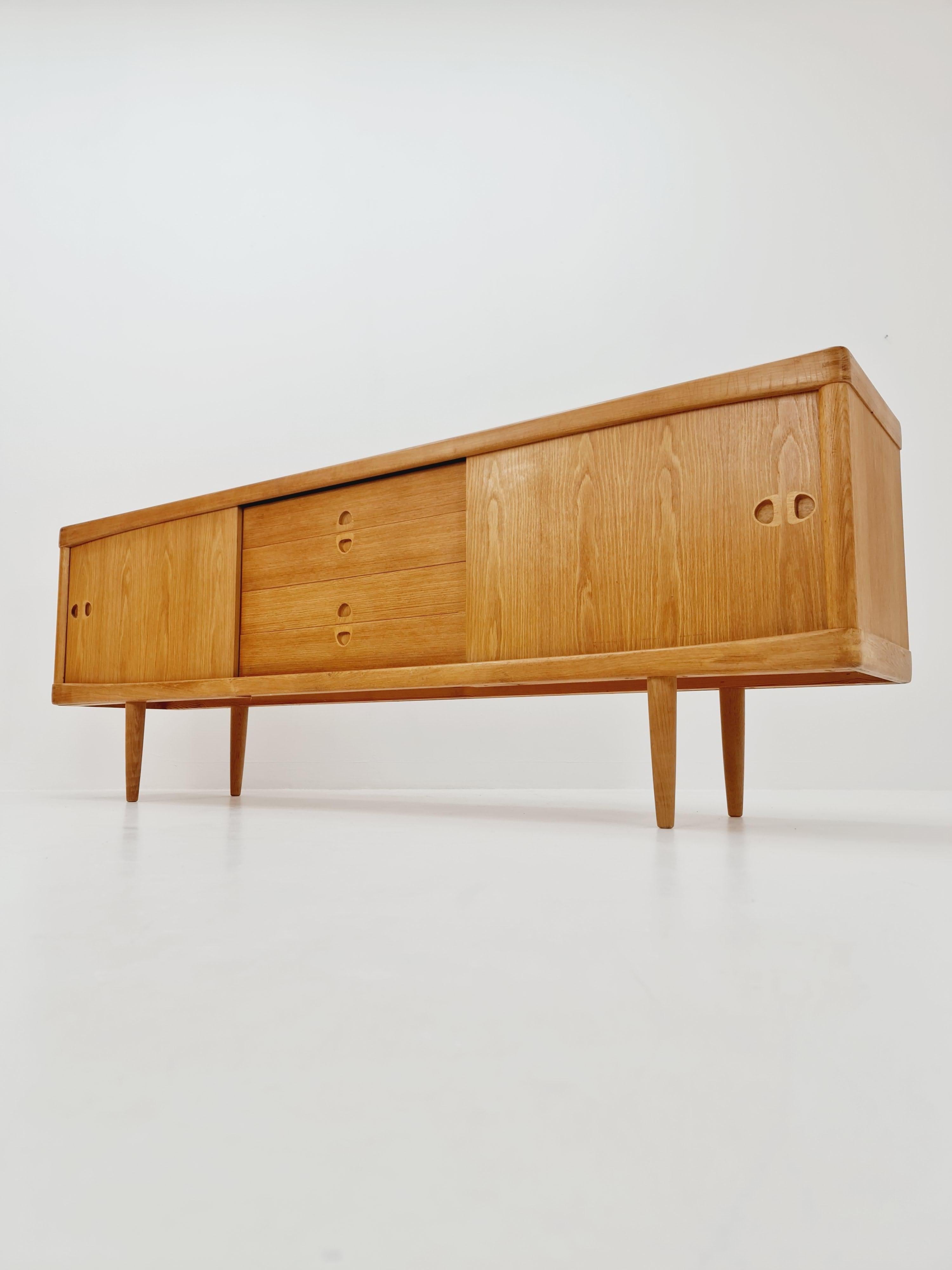 Danish Oak Sideboard by H.W Klein for Bramin, 1960s For Sale 10