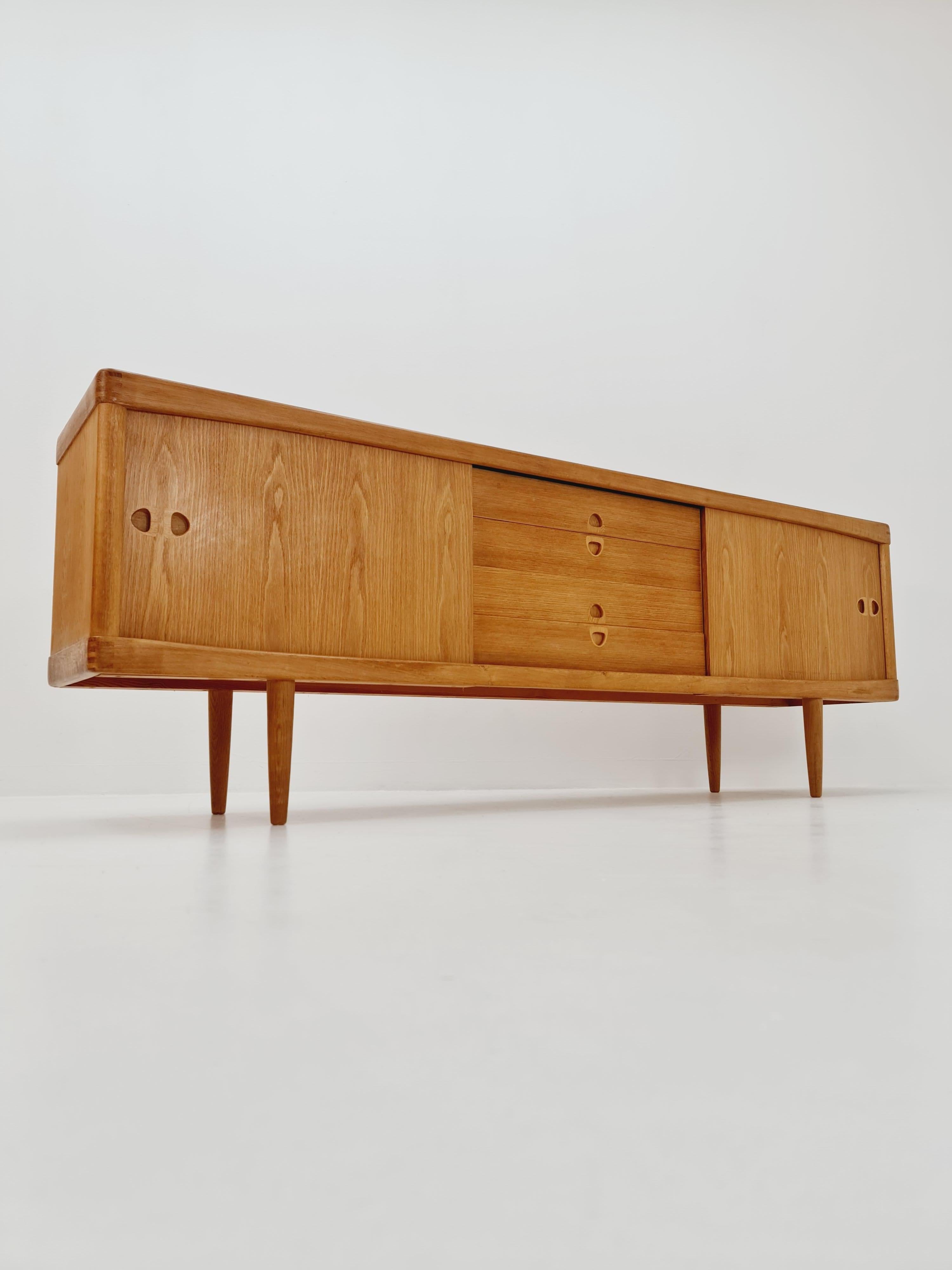 Danish Oak Sideboard by H.W Klein for Bramin, 1960s For Sale 14