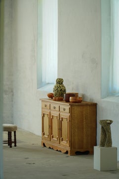 Danish Oak Sideboard Cabinet, Danish Mid Century Modern, 1970s