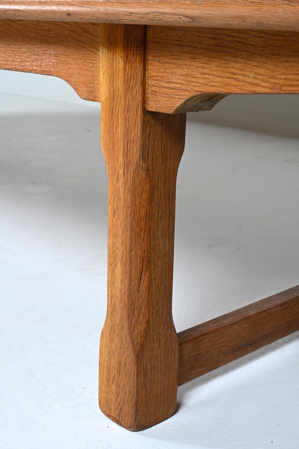 Danish Oak Sideboard With Linen-Fold Carving by Henning Kjærnulf for EG 5