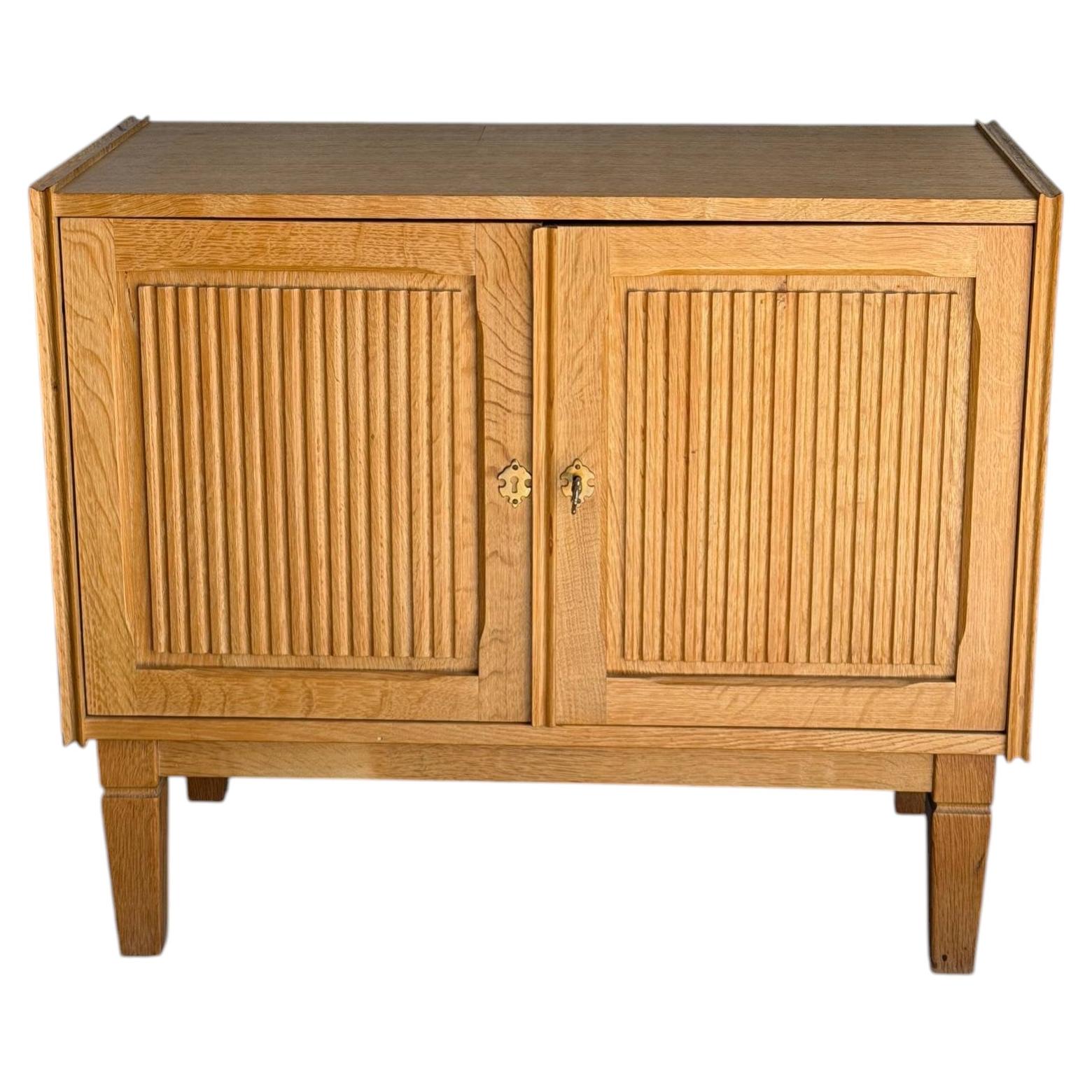 Danish Oak Small Storage Cabinet Mid-Century Modern 1960s
