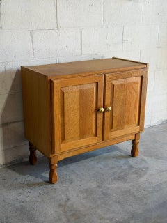 Danish Oak Small Storage Cabinet Mid-Century Modern 1970s