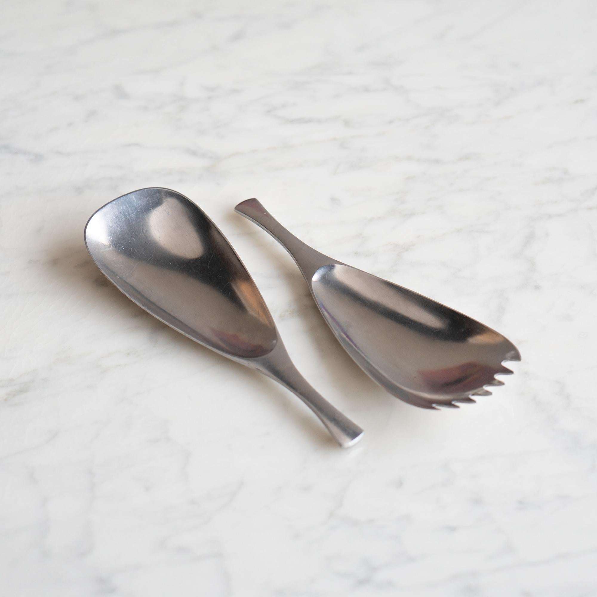 Danish Odin Stainless Steel Salad Servers Set by Jens Quistgaard for Dansk (Dänisch) im Angebot