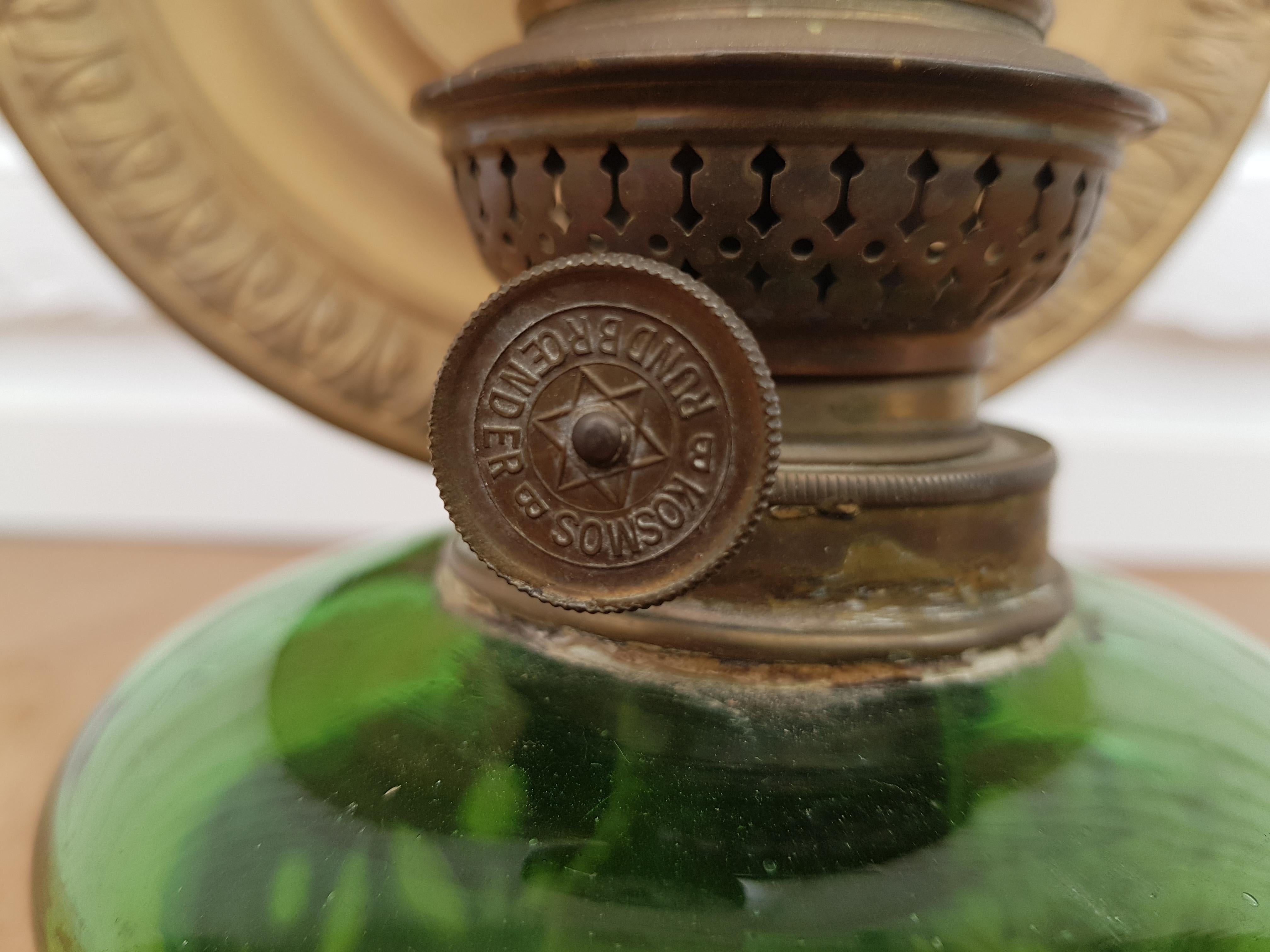 Danish Oil Lamps, Rundbrænder Kosmos, 1960s In Good Condition For Sale In Tarm, DK