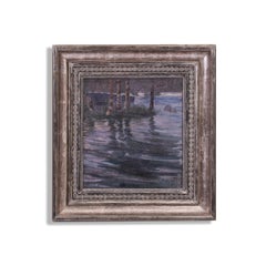 Dänisches Ölgemälde 1907 Frederik Larsen-Saerslov "Birken am Teich"