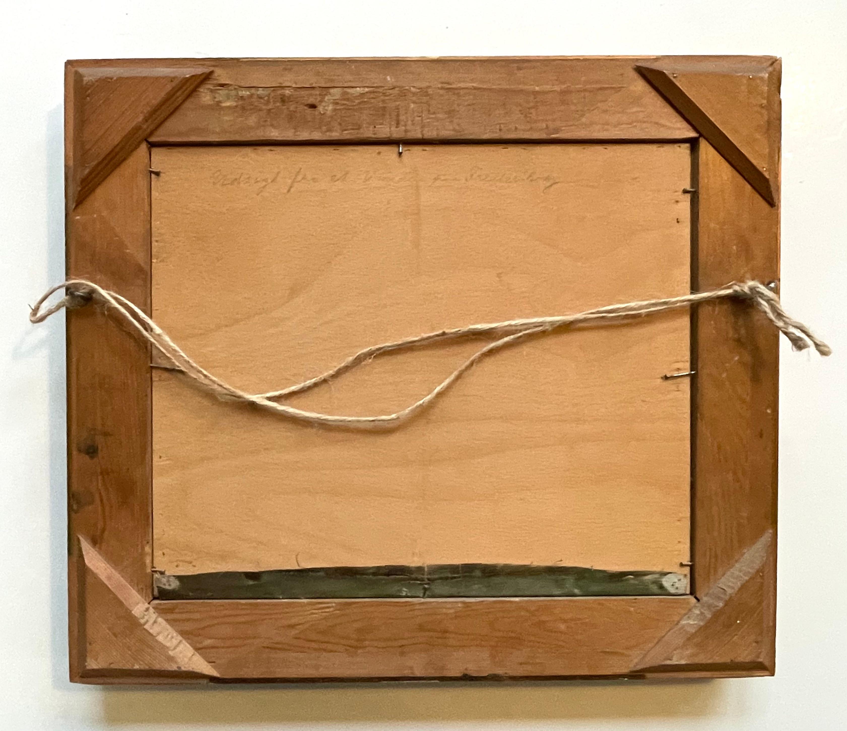 Peinture à l'huile danoise représentant un paysage d'hiver avec des maisons à Frederiksberg, Copenhague en vente 1