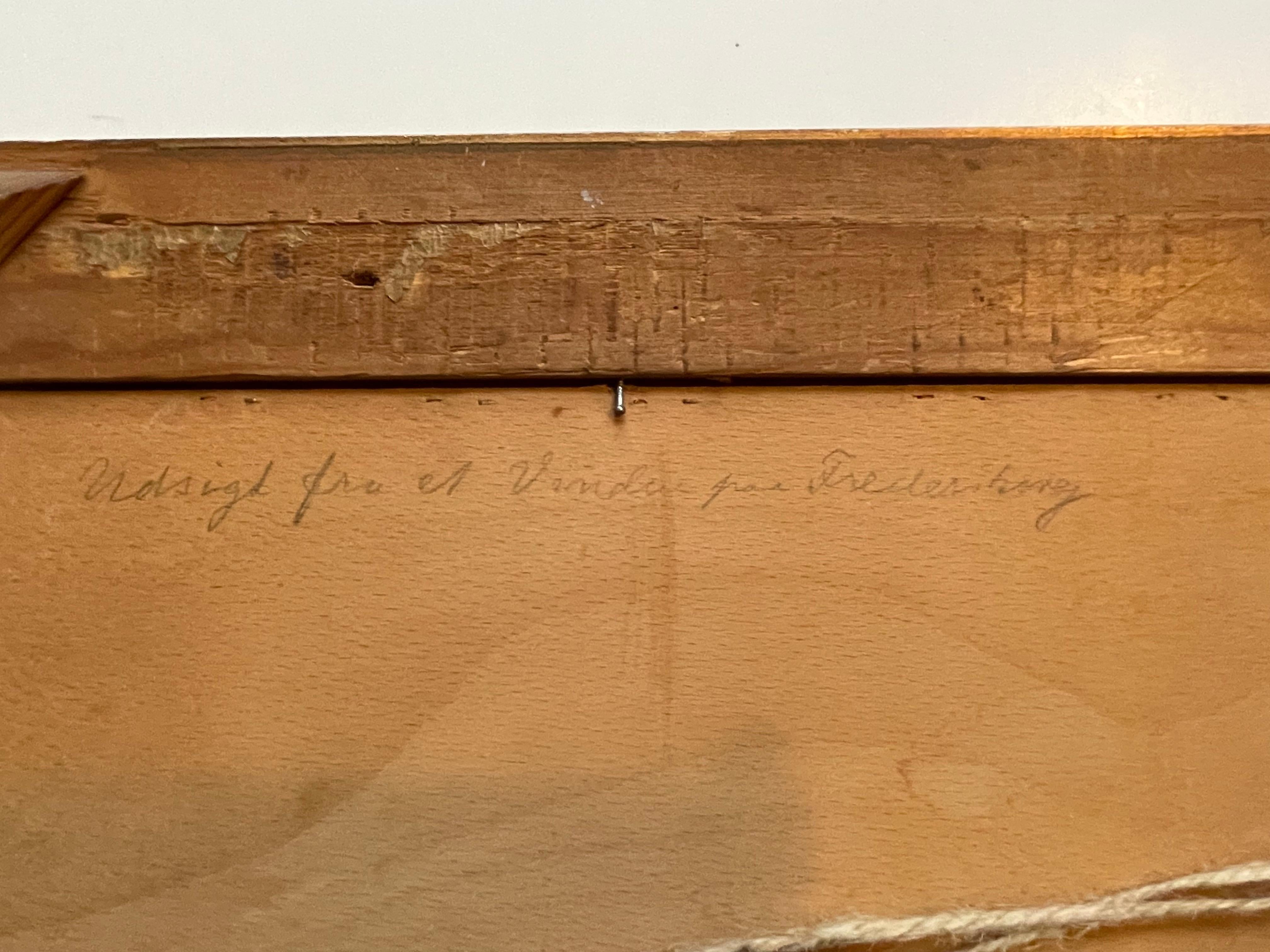 Peinture à l'huile danoise représentant un paysage d'hiver avec des maisons à Frederiksberg, Copenhague en vente 2