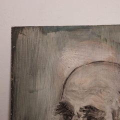 1970s Danish Oil Portrait Midcentury Art Distinguished Gentleman