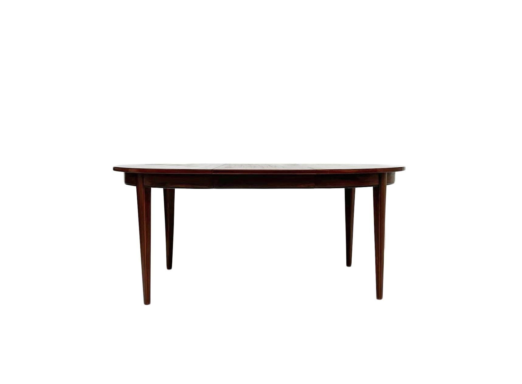 Danish Omann Jun Model 55 Triple Extending Rosewood Dining Table 12