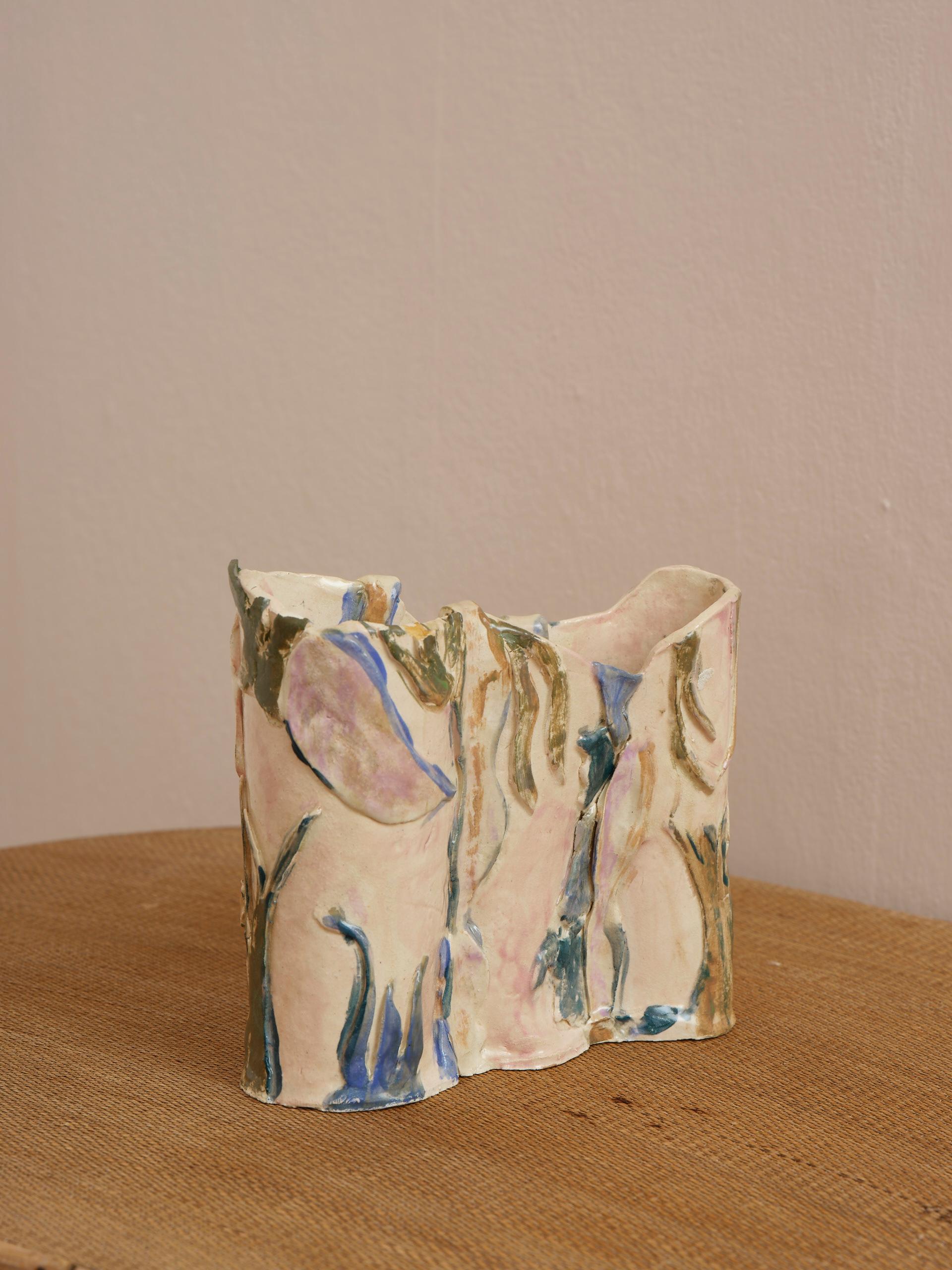 Danish one of a kind ceramic vase // decorative piece For Sale 5