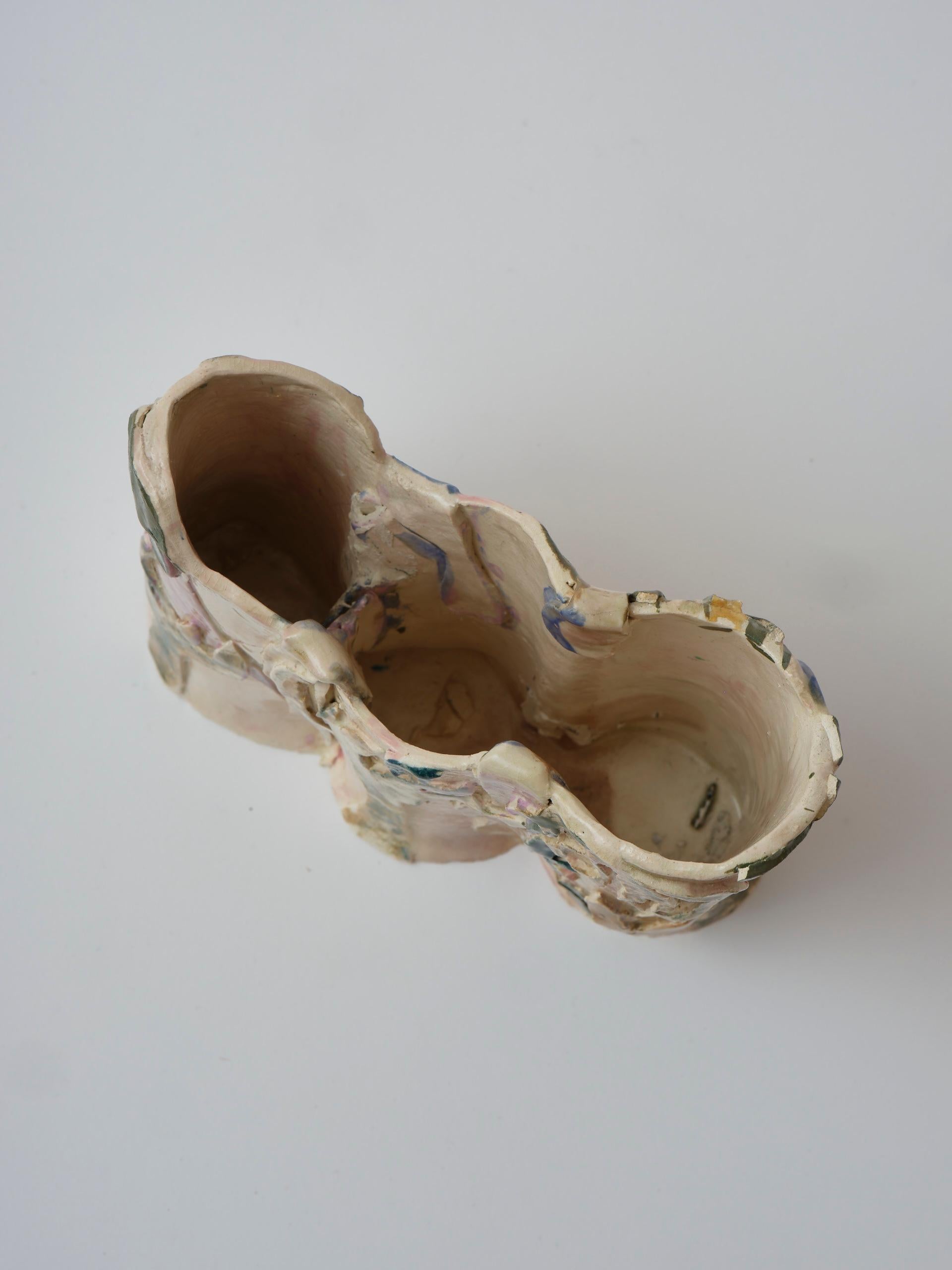 Danish one of a kind ceramic vase // decorative piece For Sale 3