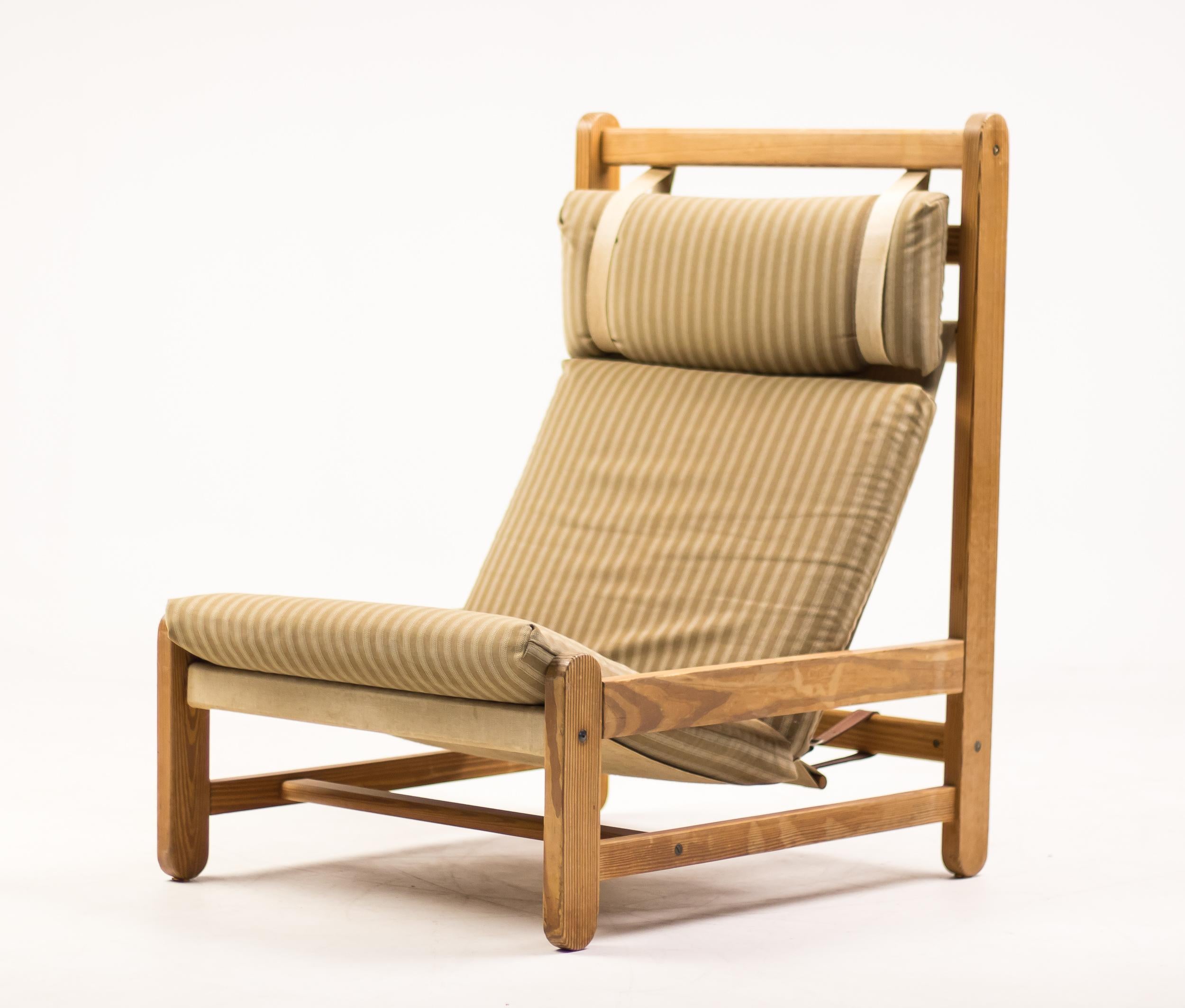 Mid-Century Modern Danish Oregon Pine Sling Chair For Sale