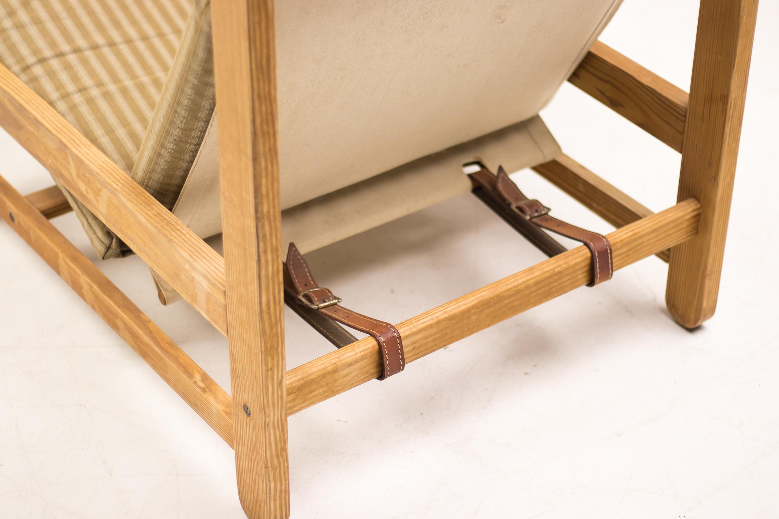 Mid-20th Century Danish Oregon Pine Sling Chair For Sale