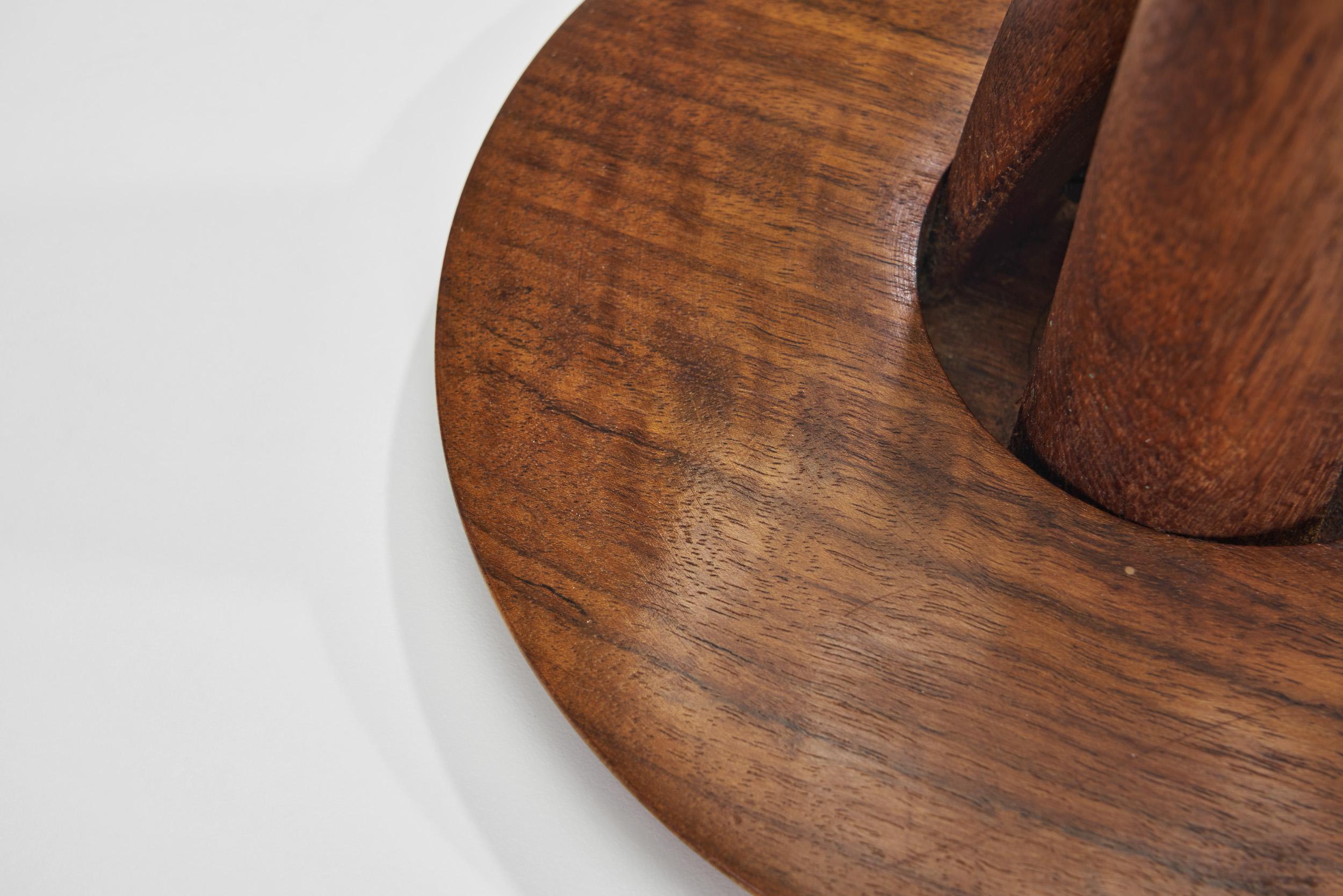 Danish Organic Form Teak Table Lamp, Denmark 1960s 12