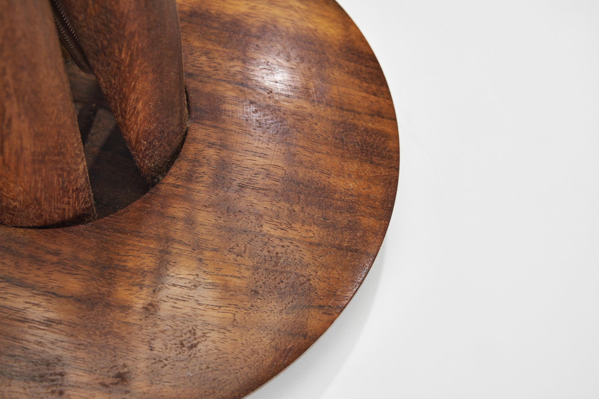 Danish Organic Form Teak Table Lamp, Denmark 1960s 13