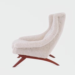 Danish Organic Lounge Chair in Sheepskin, 1960s