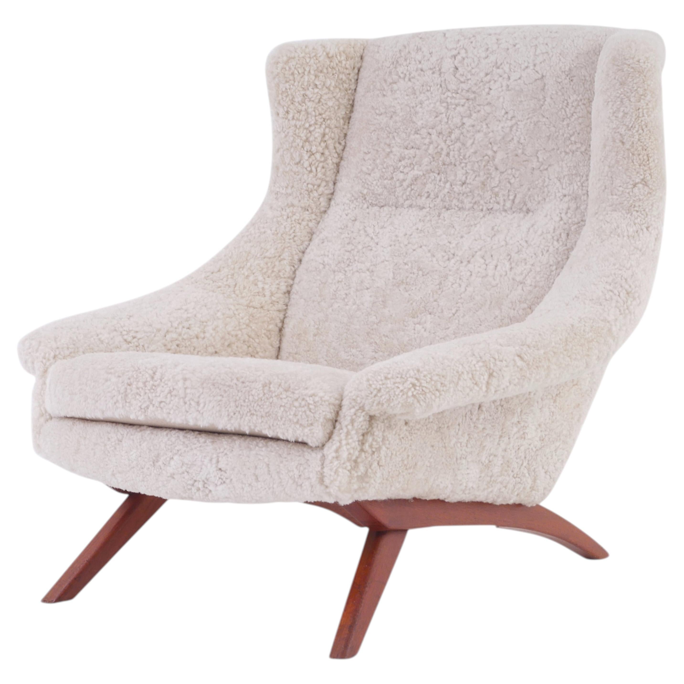 Danish Organic Lounge Chair in Sheepskin, 1960s