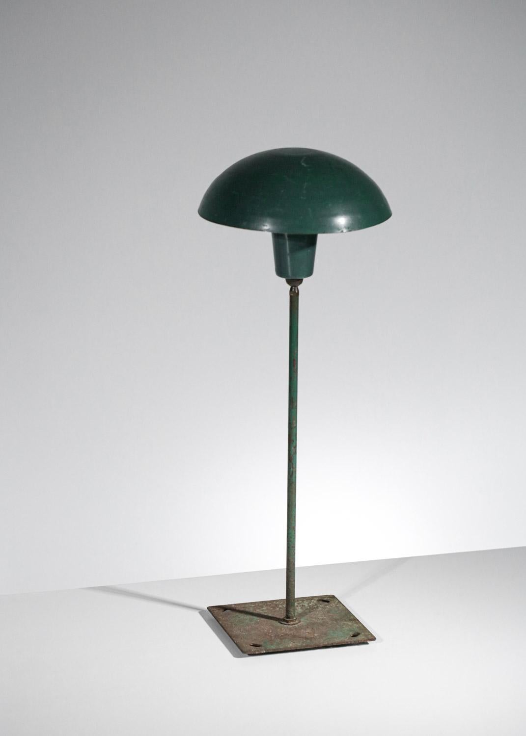 Industrial Danish Outdoor Table Lamp in Lacquered Metal 50s Style Poul Hennigsen For Sale