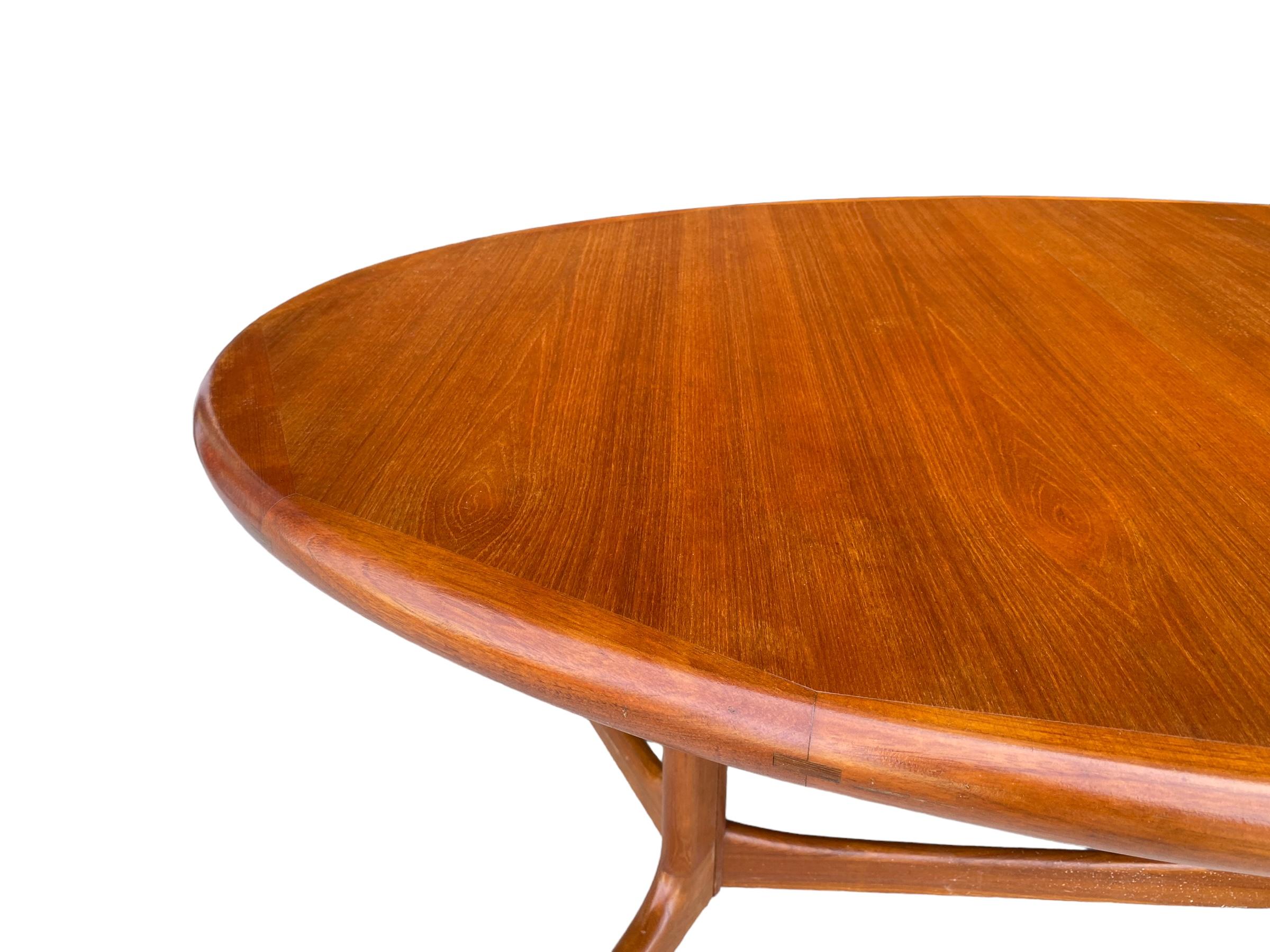 Danish Oval Dining Table in Teak by Dyrlund For Sale 6