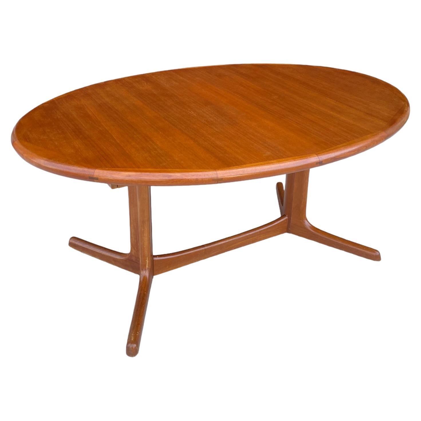 Danish Oval Dining Table in Teak by Dyrlund For Sale