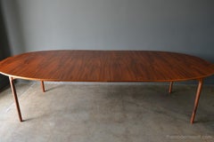 Danish Oval Dining Table in Teak with Two Leaves, Seats Upto 12, circa 1965