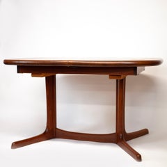 Danish Oval Extending Teak Dining Table by Dyrlund, 1960s