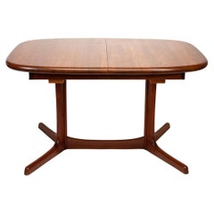 Danish Oval Extending Teak Dining Table by Dyrlund, 1960s