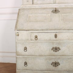 Danish Painted Bureau Bookcase