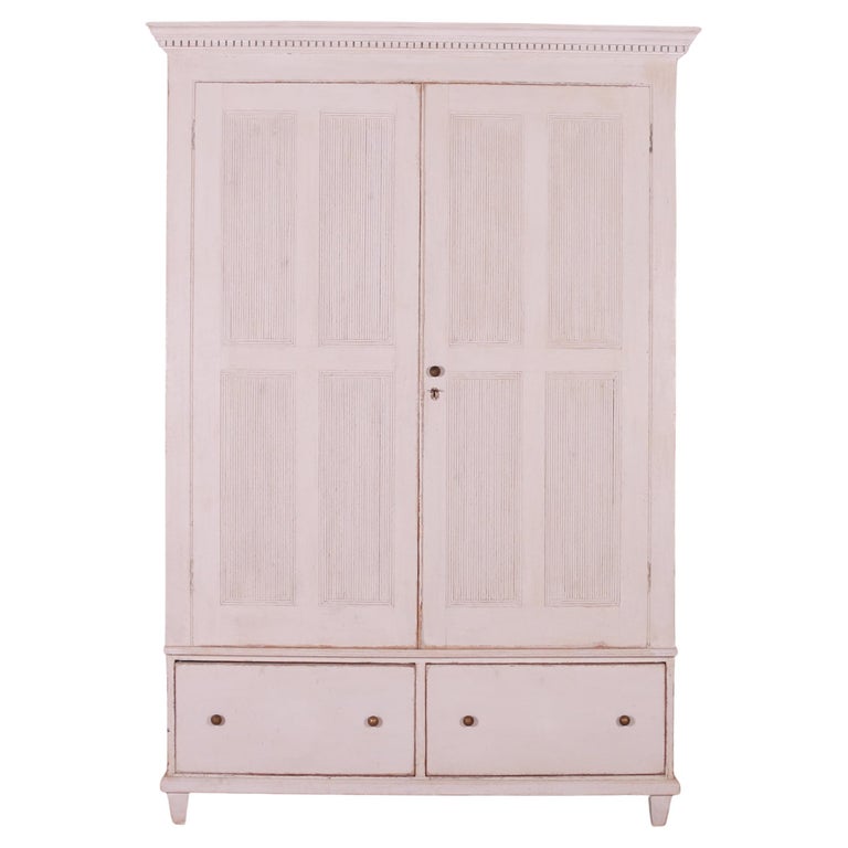 Danish Painted Linen Cupboard For Sale at 1stDibs