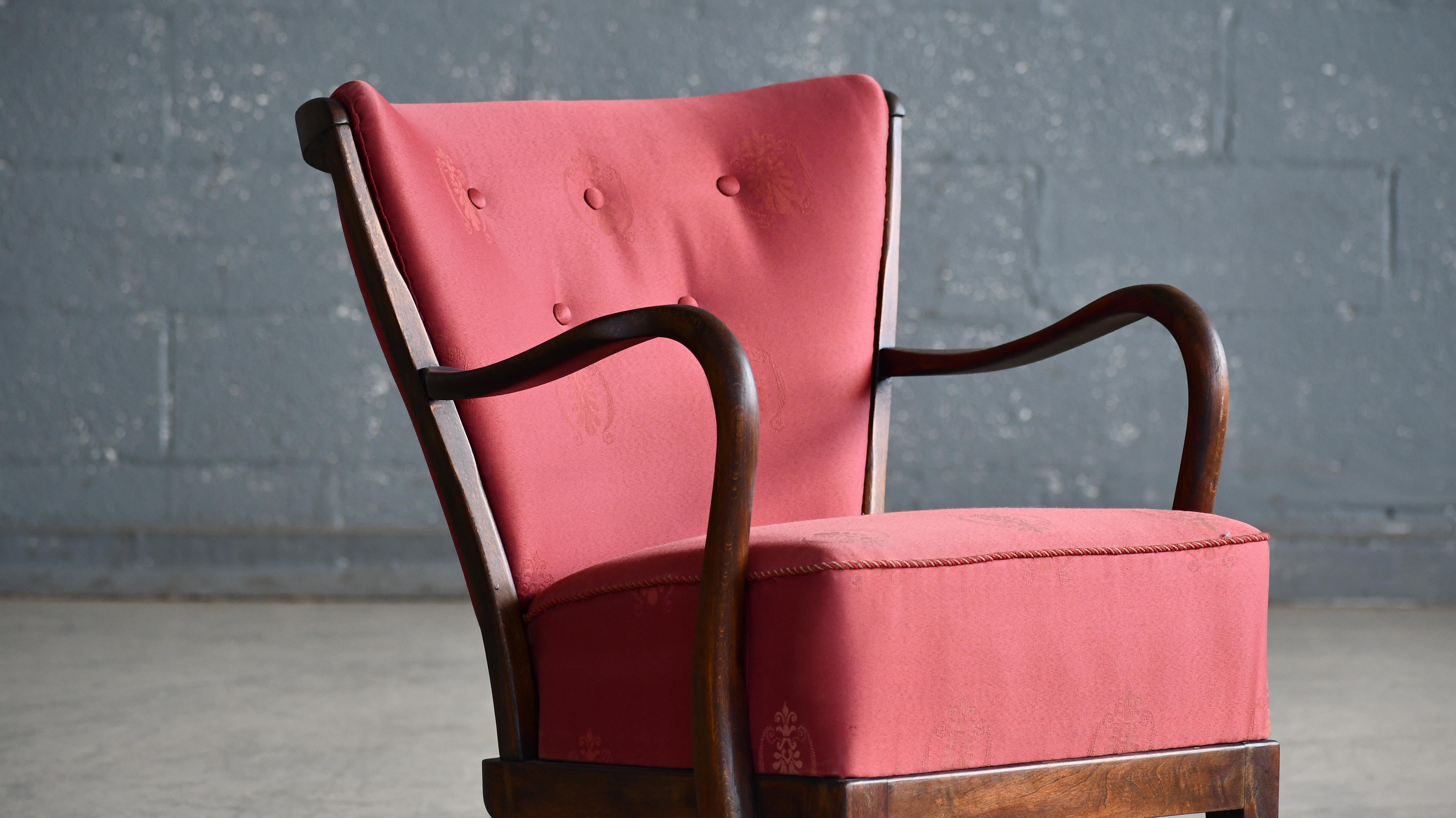 Tacheté Paire de chaises longues danoises des années 1940 par Alfred Christensen  en vente