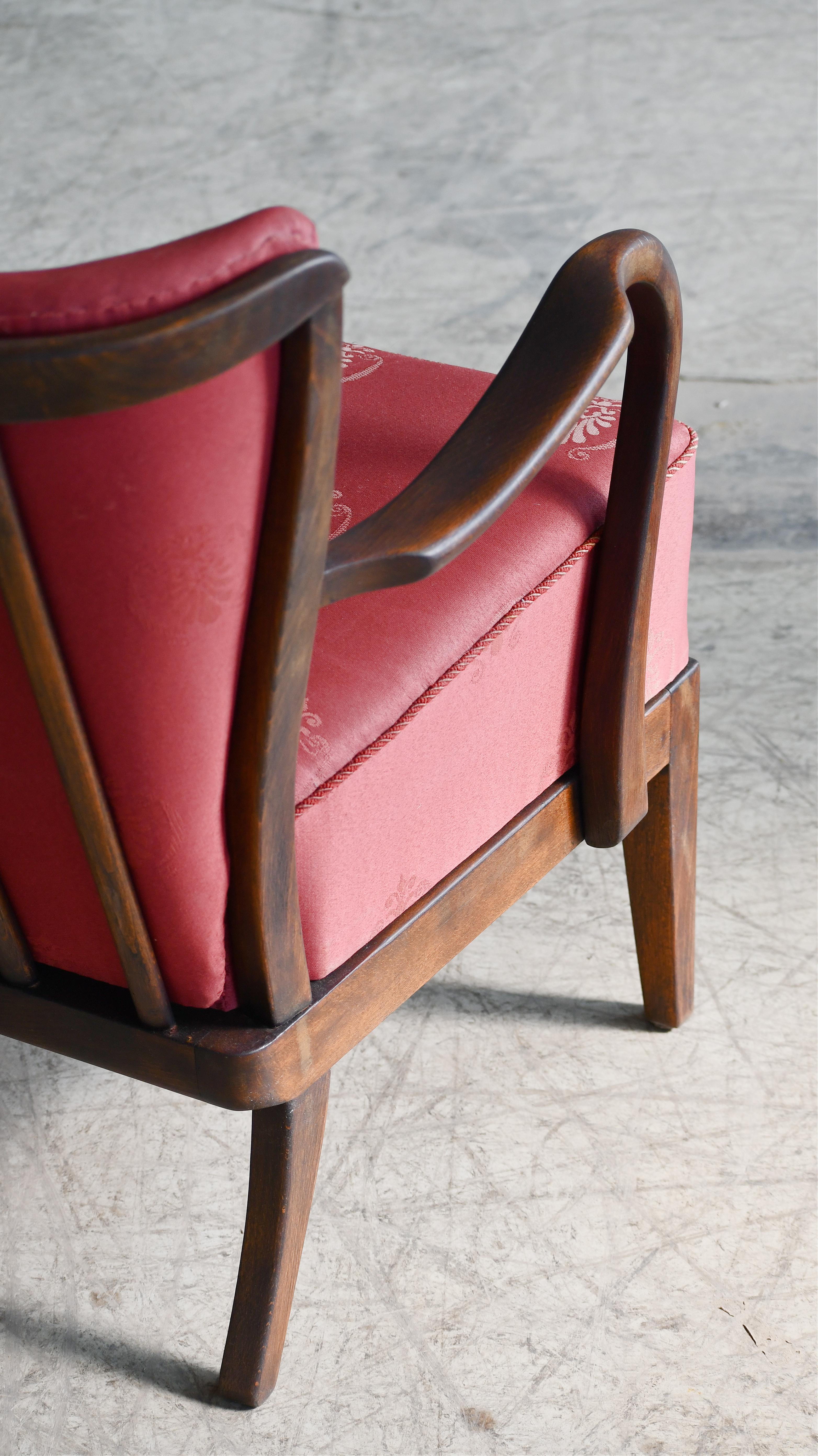Milieu du XXe siècle Paire de chaises longues danoises des années 1940 par Alfred Christensen  en vente