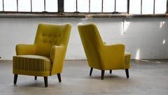 Coppia di sedie da salotto classiche del Medioevo danese, anni '50